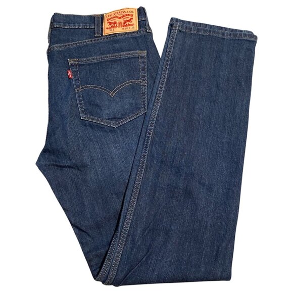 Levi Strauss 511 Slim Fit Dark Wash Jeans 38x36 - Picture 5 of 7